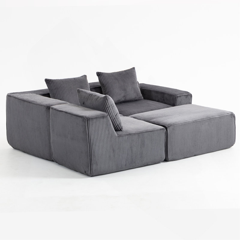 Canapé modulaire multi-personnes pouvant être combiné librement-33005-4, Gris