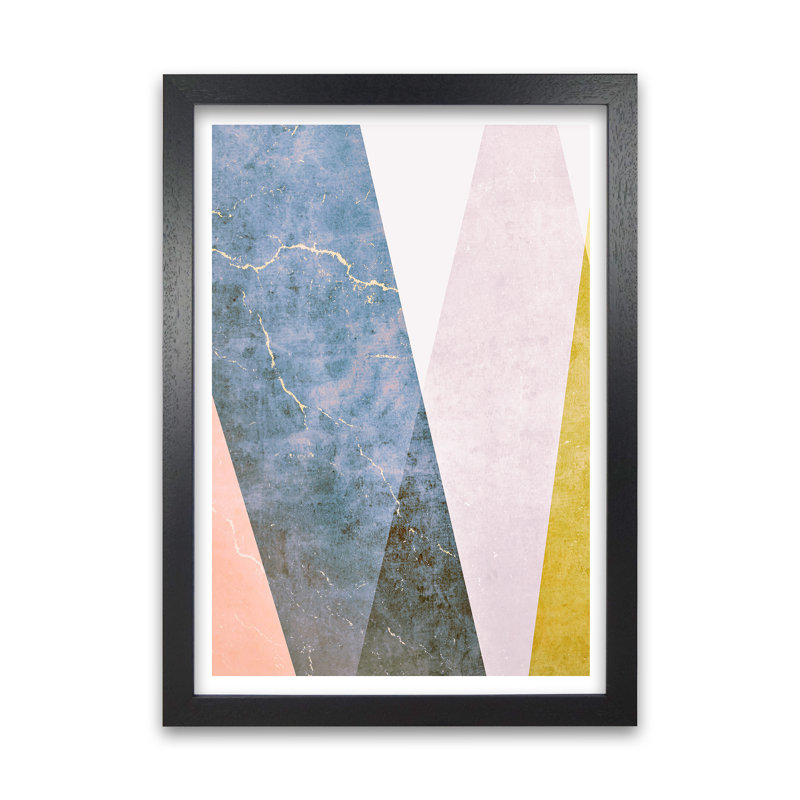 Grunge Colour A - Print, Black Frame, 59cm H x 42cm W x 3cm D