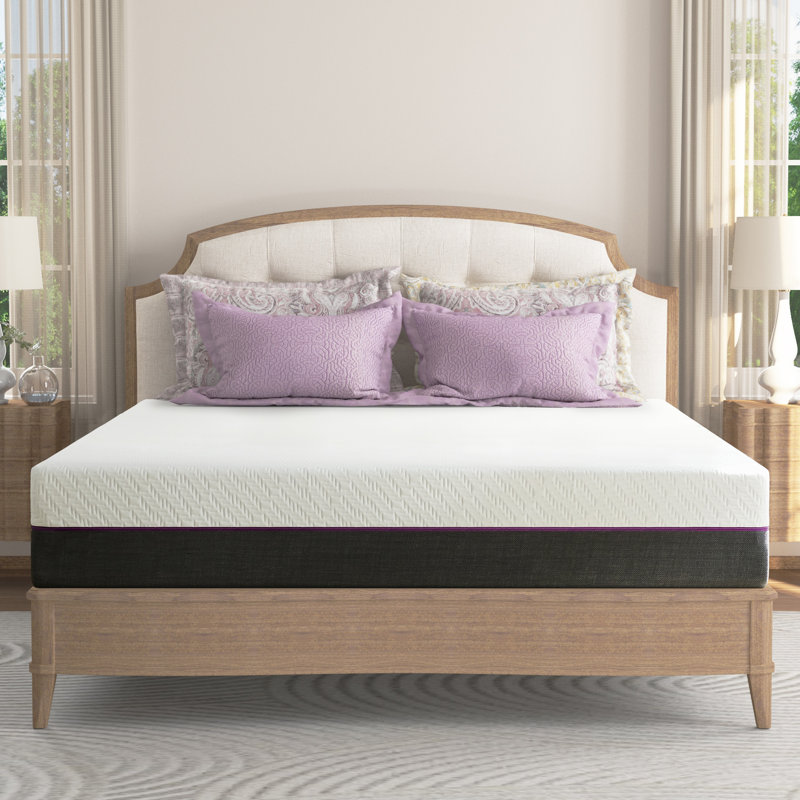 Matelas en mousse viscoélastique gélifiée mi-ferme Alwyn Home Winchendon, Lit simple, 8"
