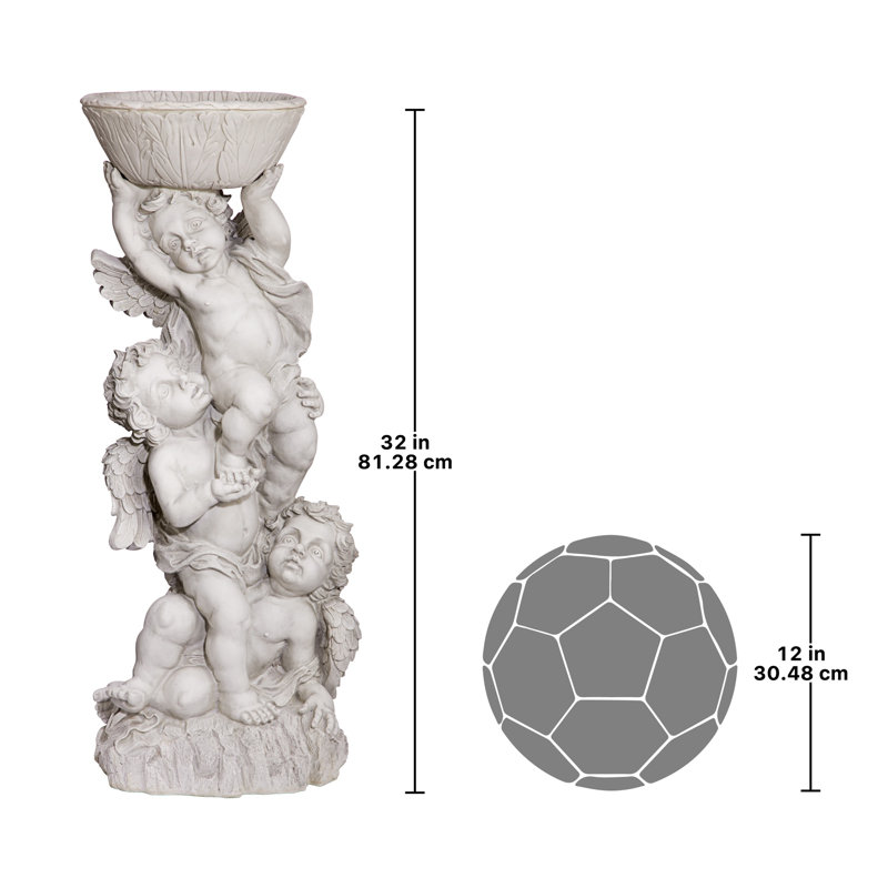 Tyrone Three Cherubs Birdbath