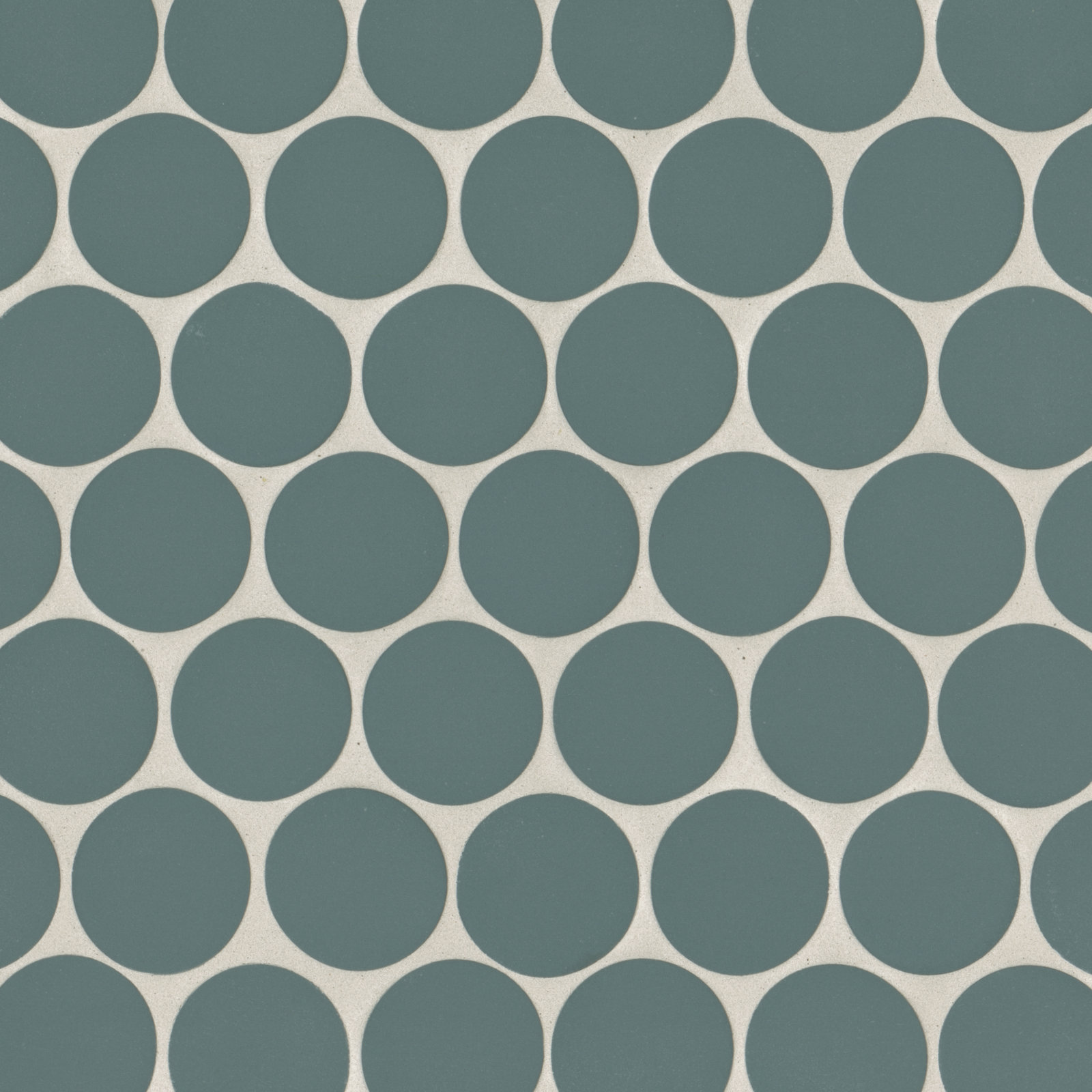 Makoto 2" x 2" Porcelain Penny Round Tile, Arashi Blue