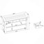 Console de 48 po en bois de pin massif, canapé d'appoint moderne avec 3 tiroirs de rangement et 2 tablettes. Facile à assembler-1533792690