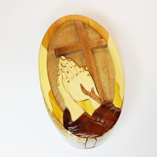 Boîte à casse-tête en bois intarsia