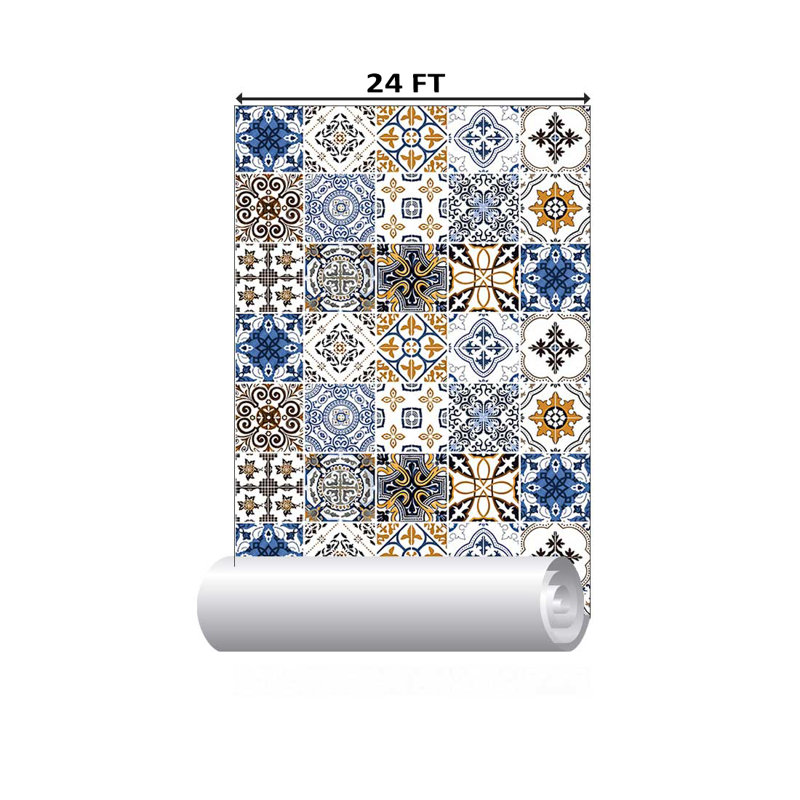 Panneau de papier peint auto-adhésif, L 24 po x L 126 po