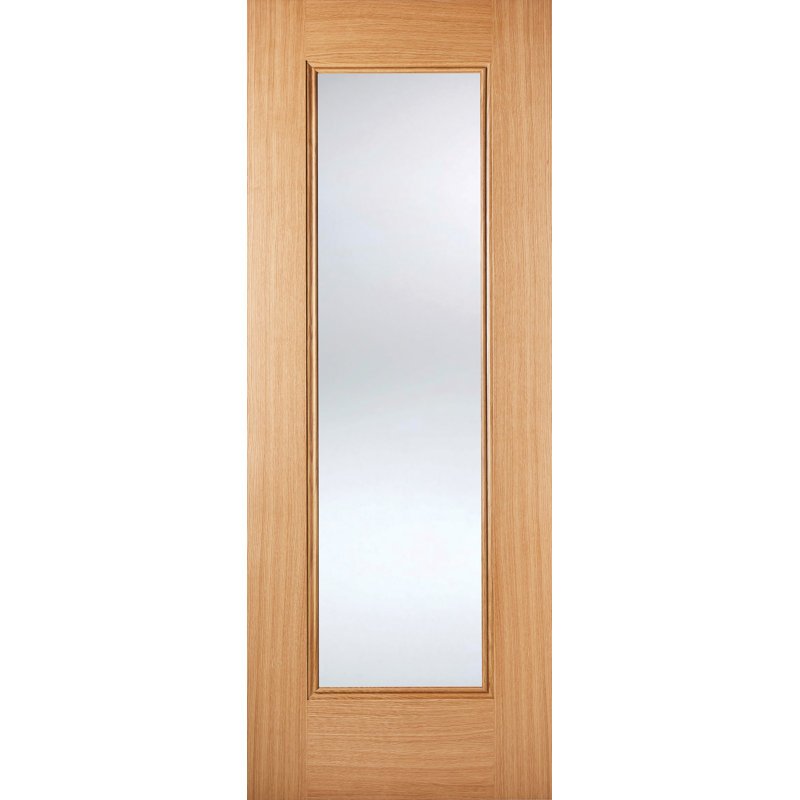 Eindhoven Glazed Prefinished Oak Internal Door, 198.1cm H x 83.8cm W x 3.5cm D