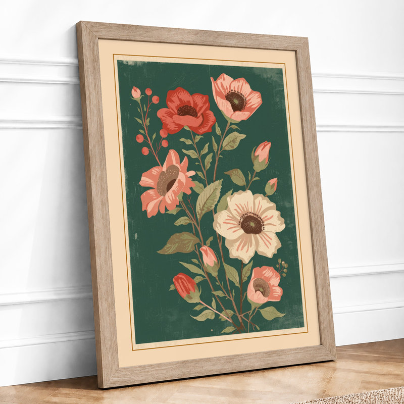 Flowering Botanicals Botanical - Framed Print, Oak, A4 - 29.7 x 21.0 cm