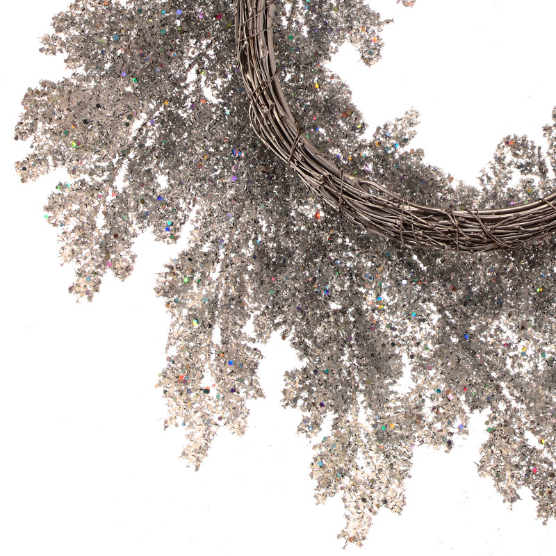 24" Lazer Glitter Pine Wreath
