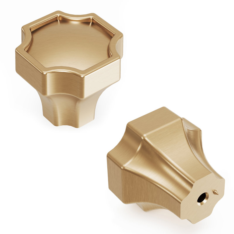 Monarch 1.25" x 1.25" Square Knob, Champagne Bronze