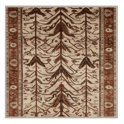 Tapis brun lavable à la machine