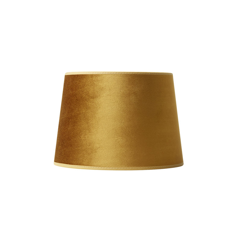 Denzil 17cm H Velvet Drum Lamp Shade ( Uno ), Golden