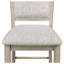 Chaises à hauteur de comptoir (2), sièges et dossiers rembourrés gris / beige / brun clair, repose-pieds, fabrication en bois pour la salle à manger (2 pièces) en thème, dossier de siège, bois-7121487-7121484