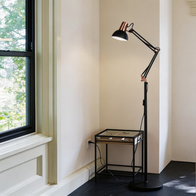 66.93cm Matte Swing Arm Floor Lamp