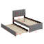 Lit plateforme tapissier avec lit gigogne-1002551997