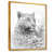 Toile avec cadre flottant or