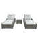 Griffing 29.53" Long Reclining Outdoor Chaise Lounge Set with Cushions and Table