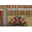 Tapis oriental rouge en laine noué à la main 5 pi 9 po x 7 pi Kazak Kazak