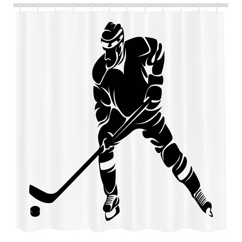 Shower Curtain with Hooks Included, 69" H x 105" W