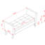 Banc de rangement avec finition en velours bleu marine et couloir 51,5 po-1249991733