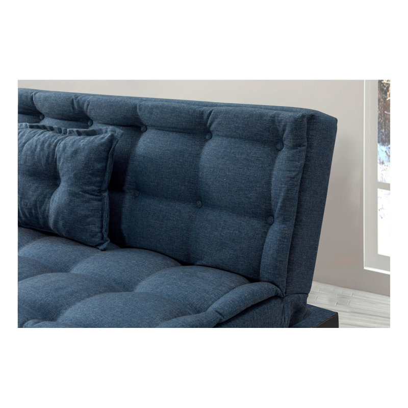 Canapé modulaire d'angle rembourré 88,6 po Sky, Velours bleu marine