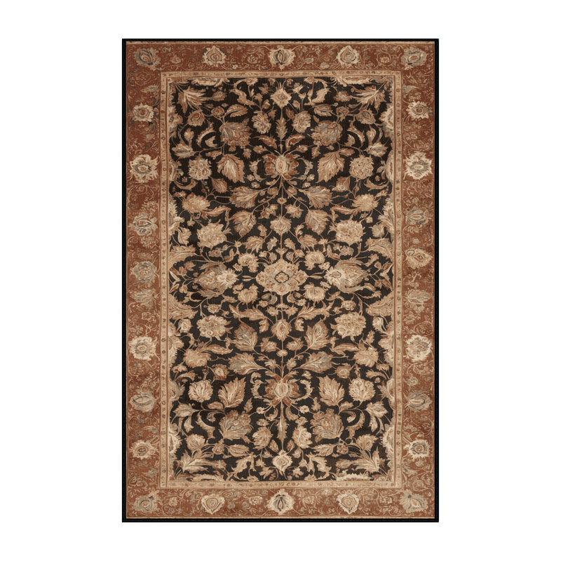 Tapis brun lavable à la machine, Rectangle 4pi x 6 pi