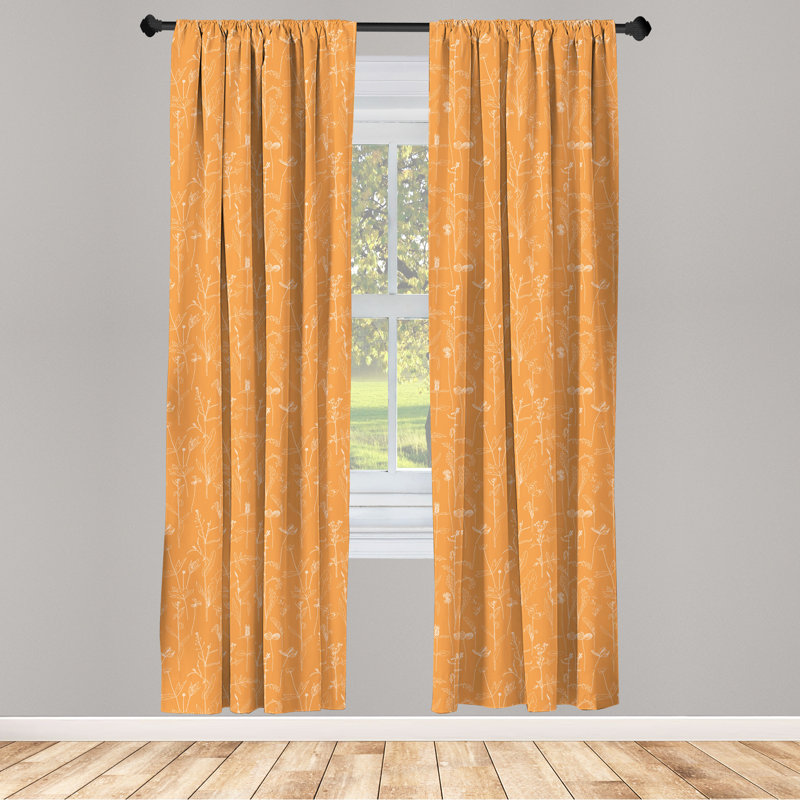 Floral Semi-Sheer Rod Pocket Sliding Panel, 28" x 95"