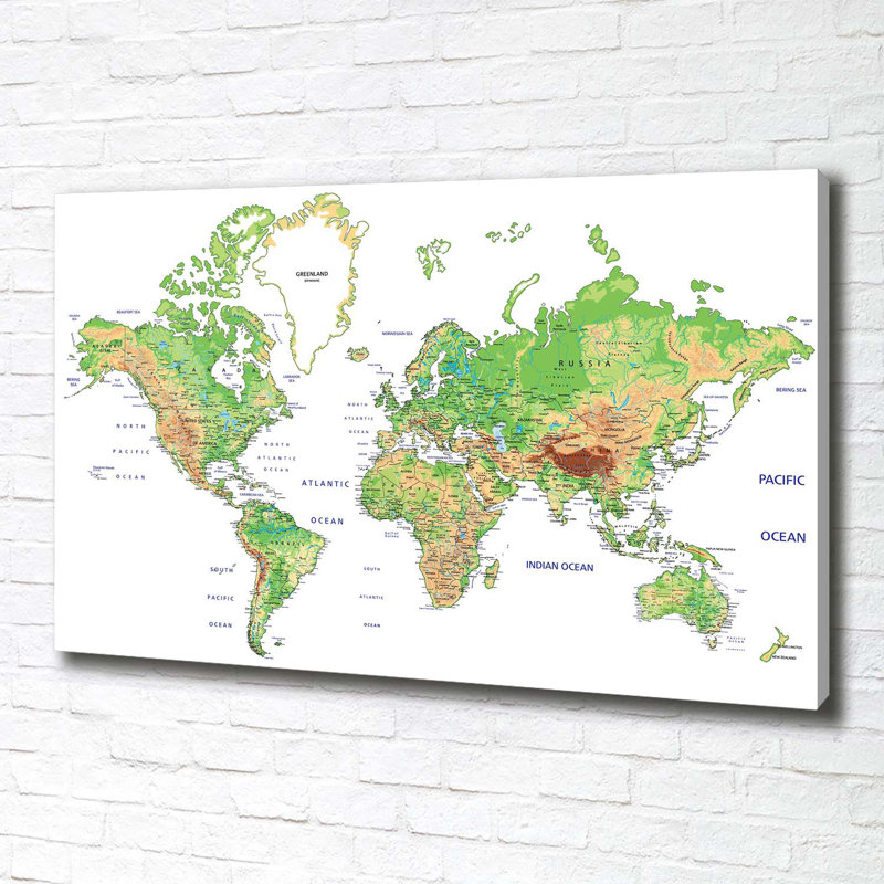 World Map - Wrapped Canvas Print