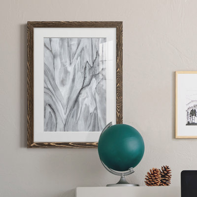 Marbré blanc II - peinture encadrée