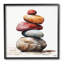 «Varied Stacked Rocks Single Photo Frame» par RB sur toile-477858914-477858921