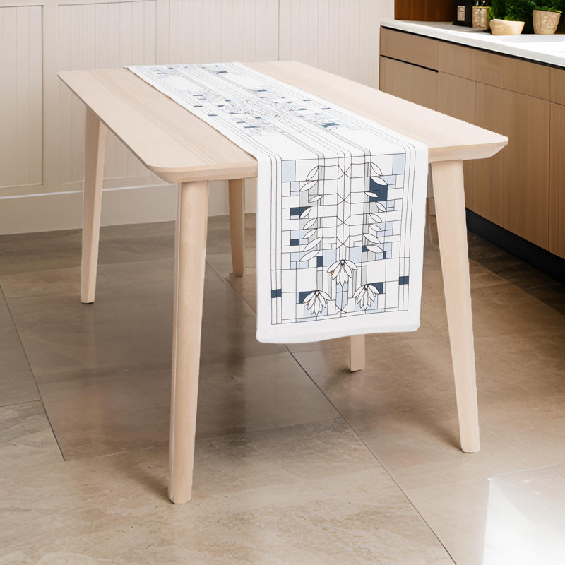 Chemin de table imprimé nénuphars