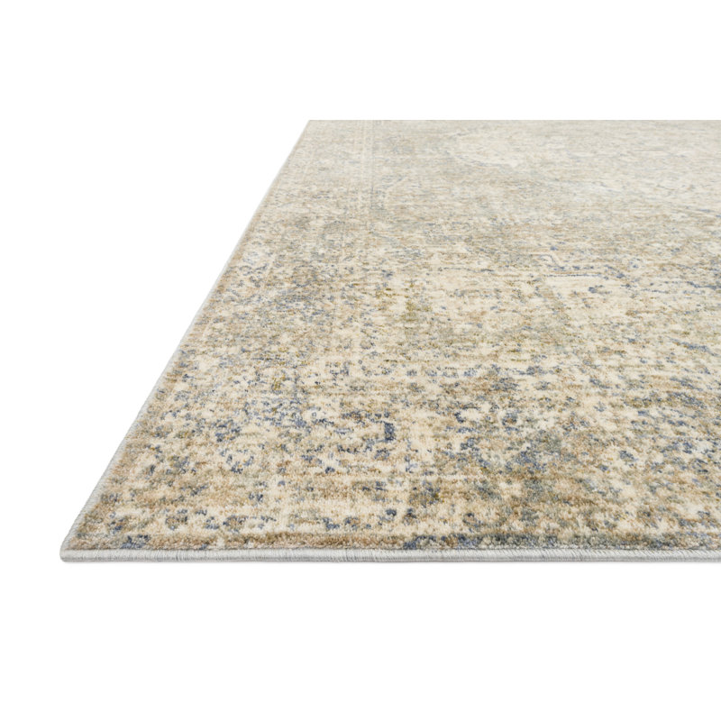 Tapis granit / bleu Elzira, Rectangle 5 pi x 8 pi