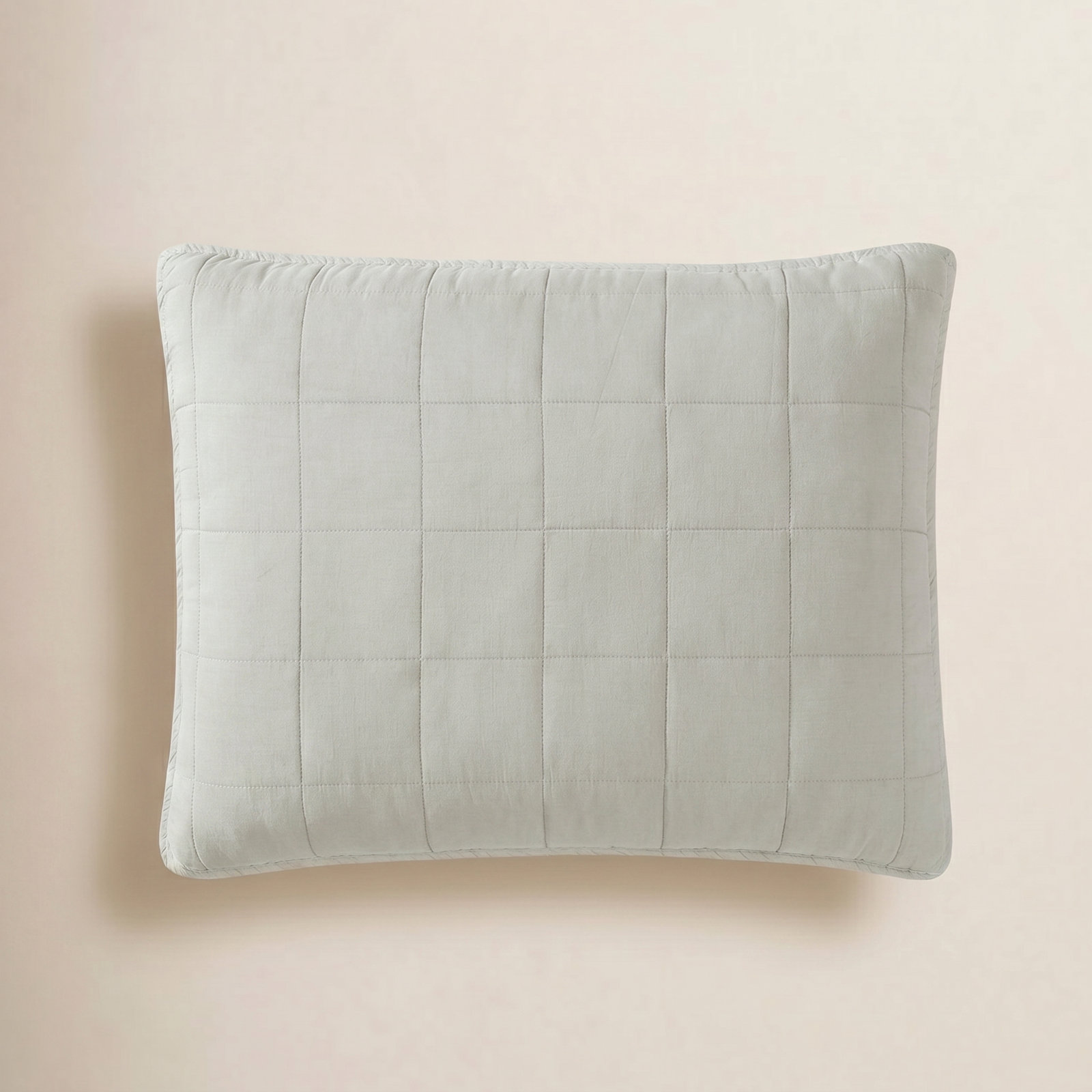 Stonewashed Lyocell Shams, King, Bone