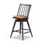 Lewis Swivel Upholstered Stool with Solid Wood Frame-133261797-133262859