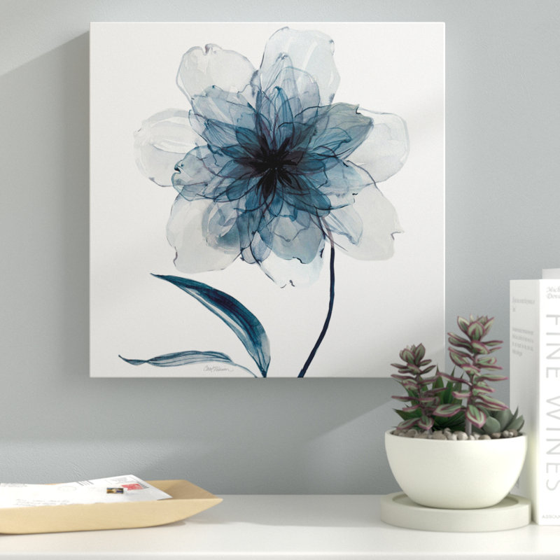 " Indigo Bloom II ", 24" H x 24" W x 1.5" D