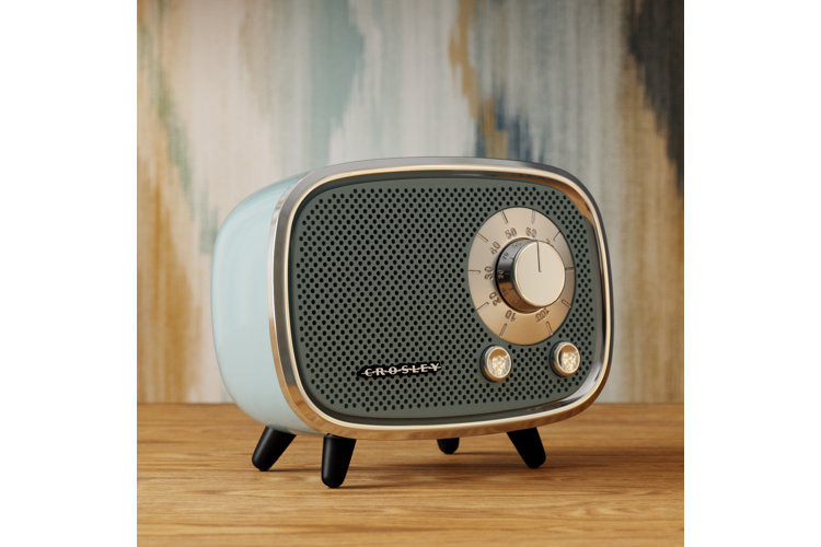 retro radio with Bluetooth function on countertop