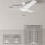 Ventilateur de plafond d'intérieur de 52 po avec lumière et télécommande Gossamer, ventilateur de plafond avec ensemble d'éclairage à DEL, conception moderne à 3 pales, moteur à courant continu silencieux à 6 vitesses - blanc mat-46763046-46763044