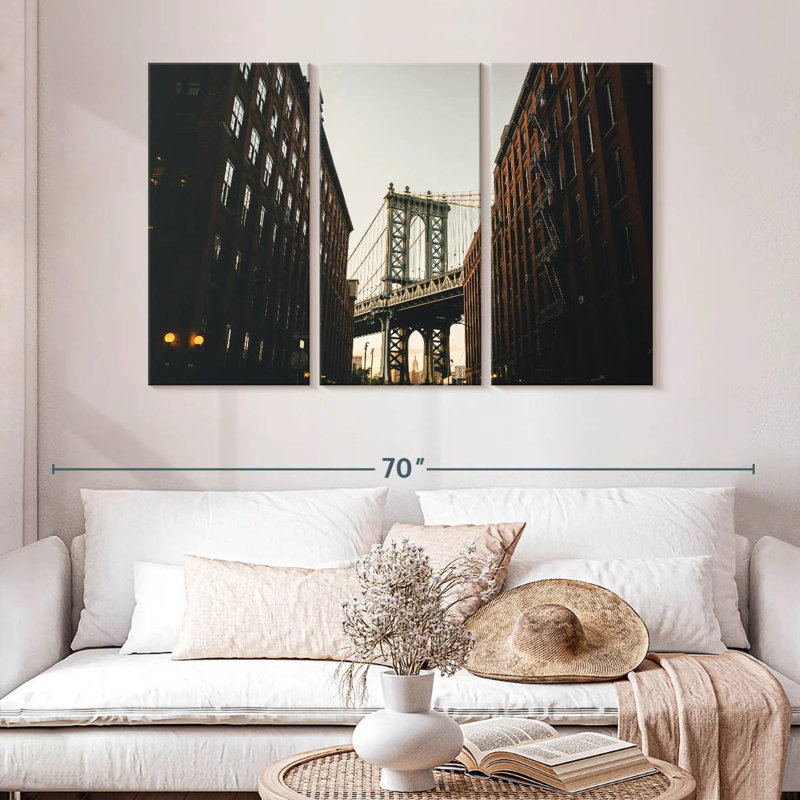 Lilie NYC Manhattan Bridge, H 32 po x l 50 po