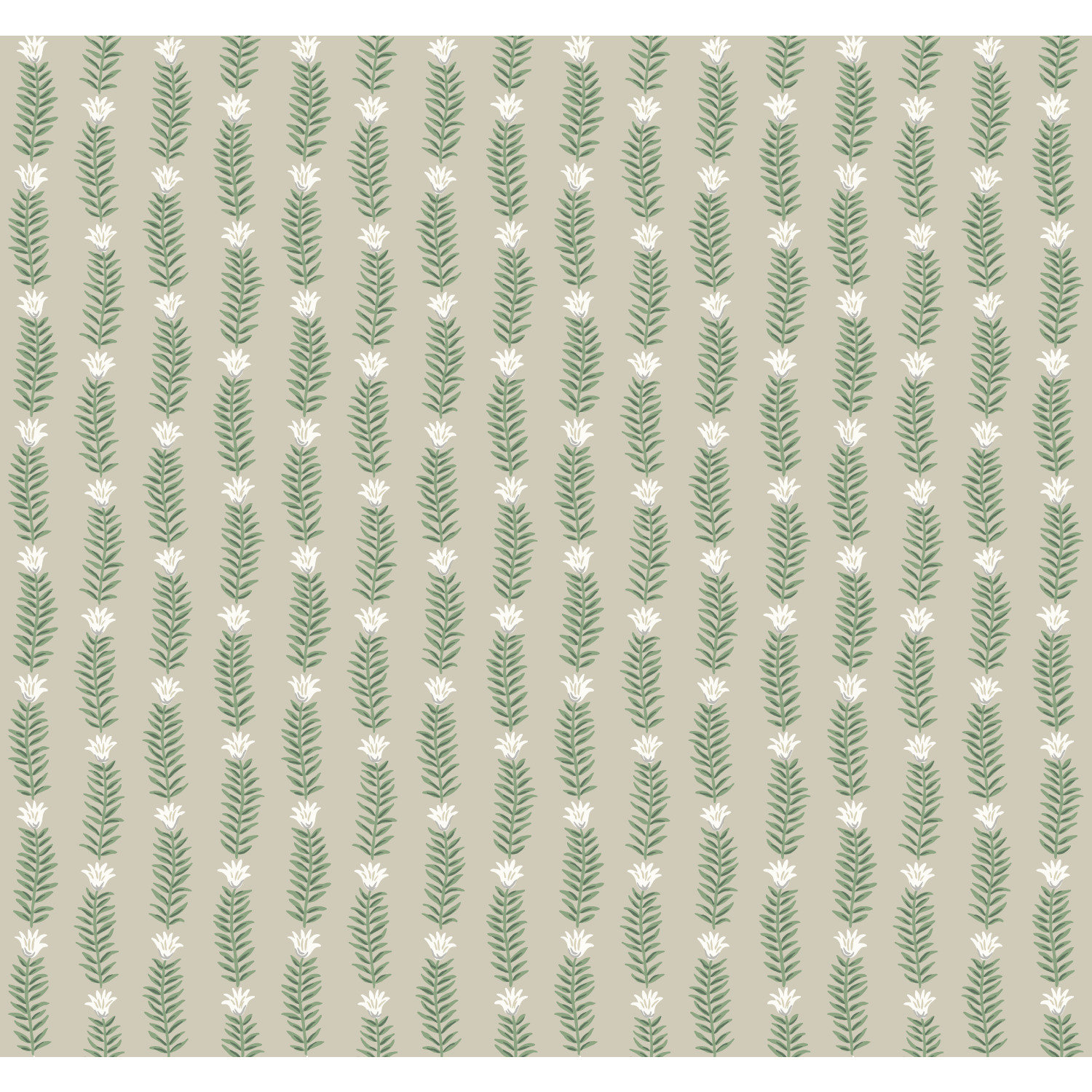 Eden Wallpaper Double Roll, Beige/Green