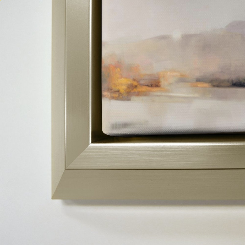 «Memory of the West No Pink» par Julia Purinton - impression sur toile, H 34 po x l 44 po, Cadre flottant biseauté, Champagne
