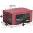 Small Storage Box Foldable with Window & Handles 4 Pack in Pink
