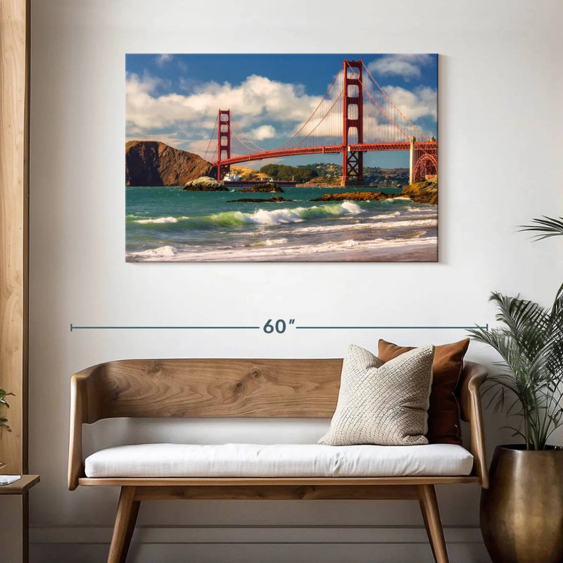 Lilie Baker Beach et Golden Gate, H 30 po x l 45 po