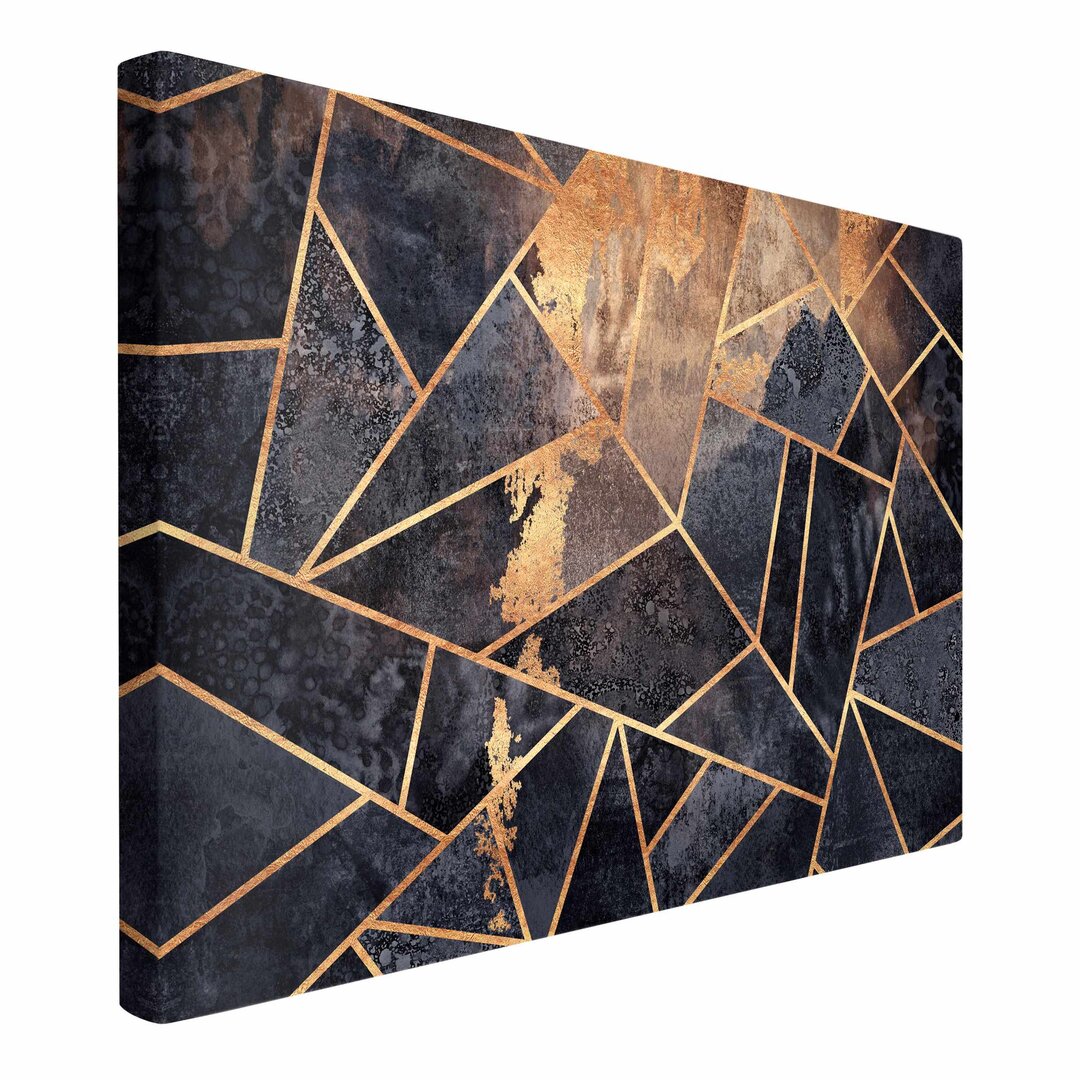 Leinwandbild Onyx mit Gold von Elisabeth Fredriksson