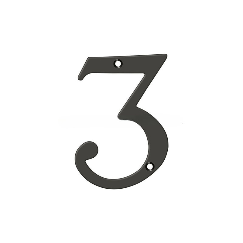 Chiffres de 4 po Deltana, Bronze huilé, 3
