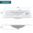 36”Bathroom Ceramic Integrated Basin With Single Hole Tap And Pop-Up Drain