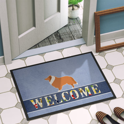 East Urban Home Welcome Non-Slip Outdoor Door Mat