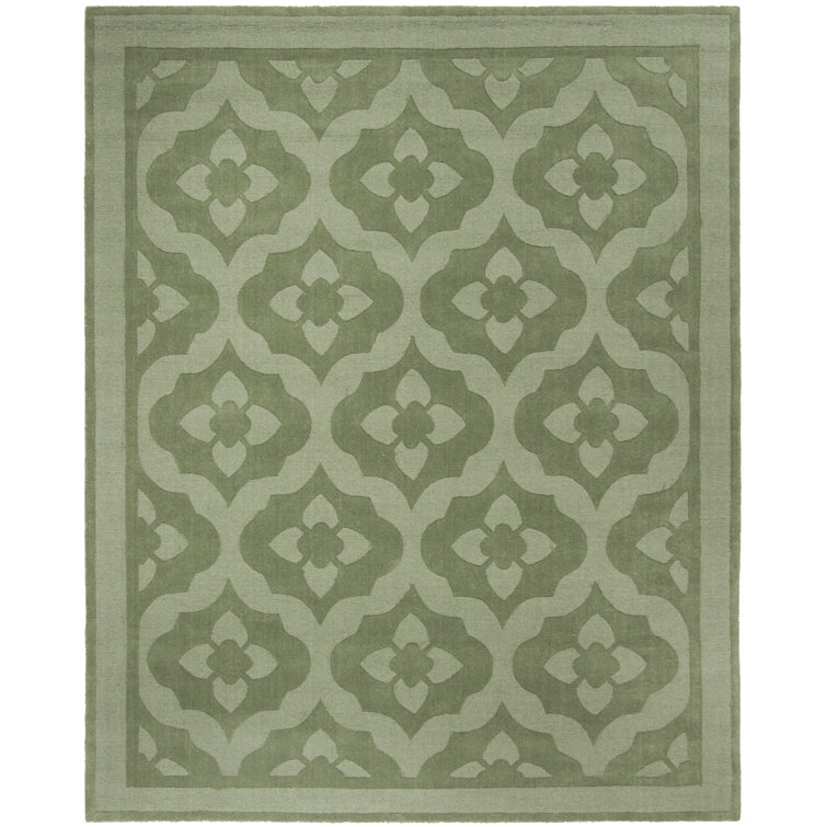 Trombetta Hand Tufted Wool And Cotton With Latex Floral Rug