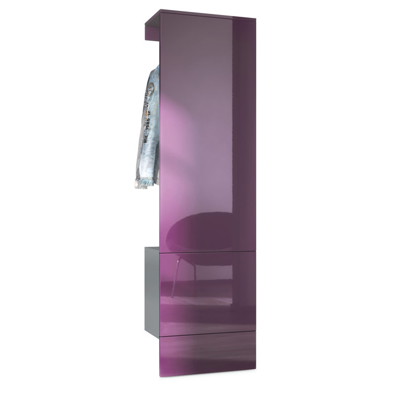 Chappa Hall Tree 52cm Wide, Blackberry high gloss