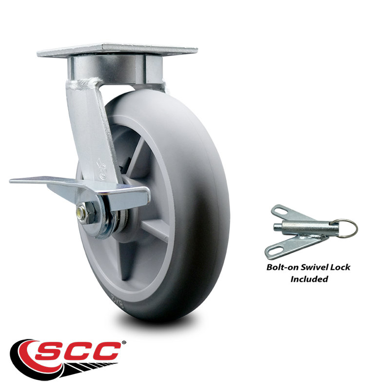 Kingpinless Thermoplastic Rubber Caster