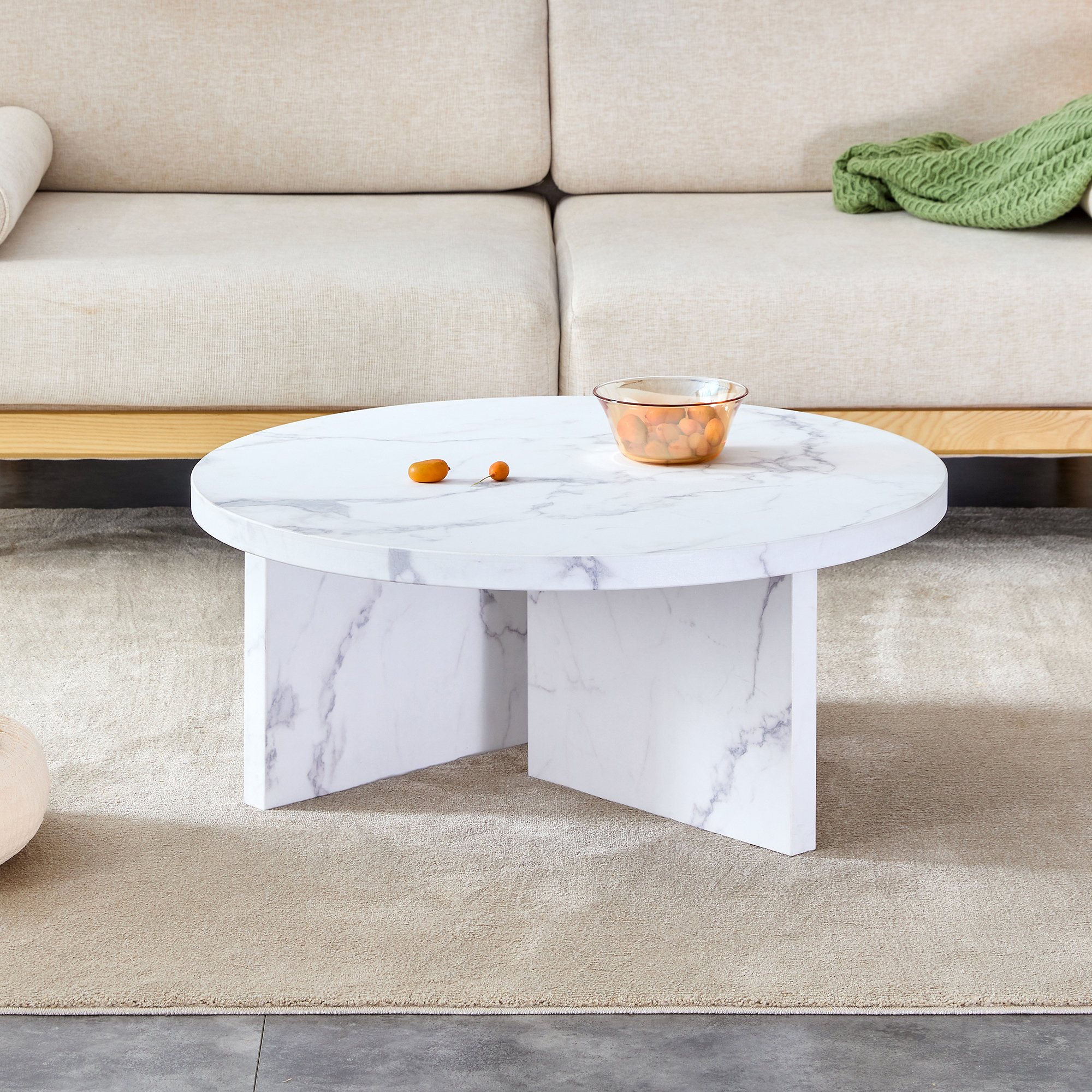 Wrought Studio™ Jimmesha Cross Legs Coffee Table | Wayfair