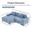 Canapé modulaire surdimensionné en forme de L 92 po Maelina-1806437832