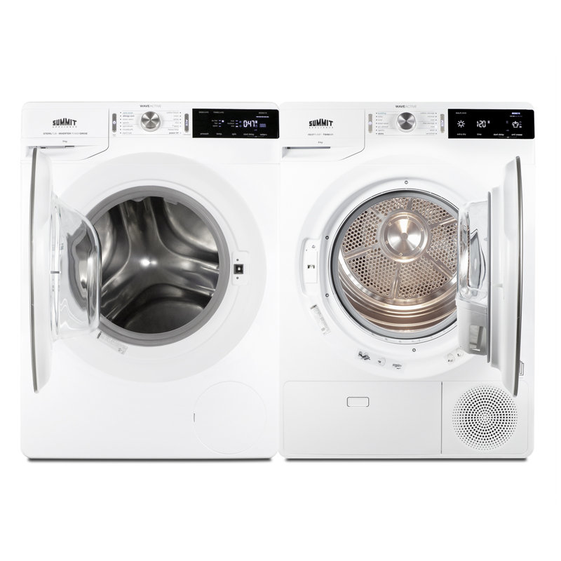 Summit 6.18 Cu. Ft. White Electric Stackable Washer Dryer Set
